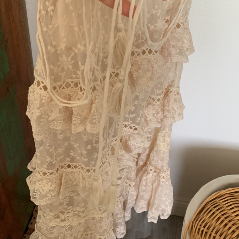 Spell sample Le gauze lace tiered skirt Small - Picture 5 of 13